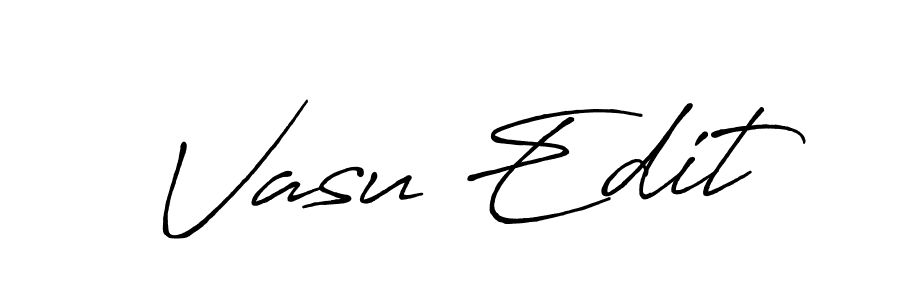 How to make Vasu Edit signature? Antro_Vectra_Bolder is a professional autograph style. Create handwritten signature for Vasu Edit name. Vasu Edit signature style 7 images and pictures png
