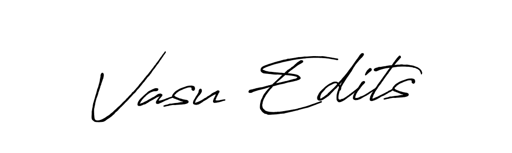 Create a beautiful signature design for name Vasu Edits. With this signature (Antro_Vectra_Bolder) fonts, you can make a handwritten signature for free. Vasu Edits signature style 7 images and pictures png