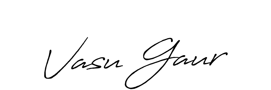 Antro_Vectra_Bolder is a professional signature style that is perfect for those who want to add a touch of class to their signature. It is also a great choice for those who want to make their signature more unique. Get Vasu Gaur name to fancy signature for free. Vasu Gaur signature style 7 images and pictures png