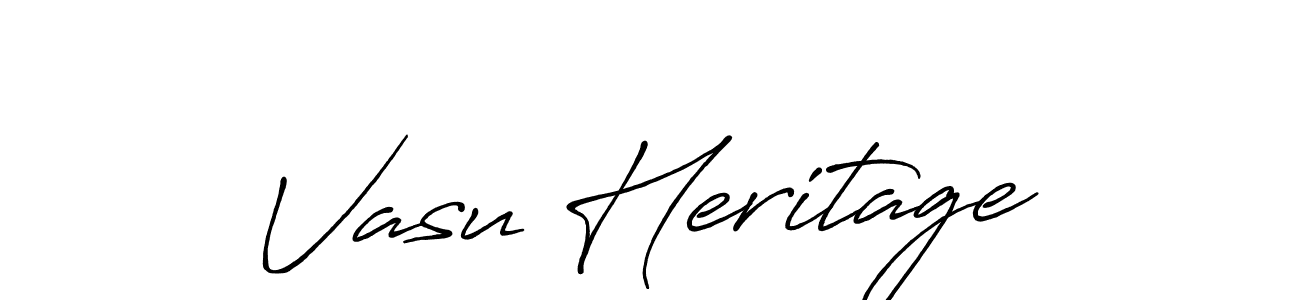 Create a beautiful signature design for name Vasu Heritage. With this signature (Antro_Vectra_Bolder) fonts, you can make a handwritten signature for free. Vasu Heritage signature style 7 images and pictures png