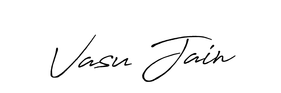 You should practise on your own different ways (Antro_Vectra_Bolder) to write your name (Vasu Jain) in signature. don't let someone else do it for you. Vasu Jain signature style 7 images and pictures png