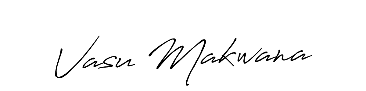 Vasu Makwana stylish signature style. Best Handwritten Sign (Antro_Vectra_Bolder) for my name. Handwritten Signature Collection Ideas for my name Vasu Makwana. Vasu Makwana signature style 7 images and pictures png