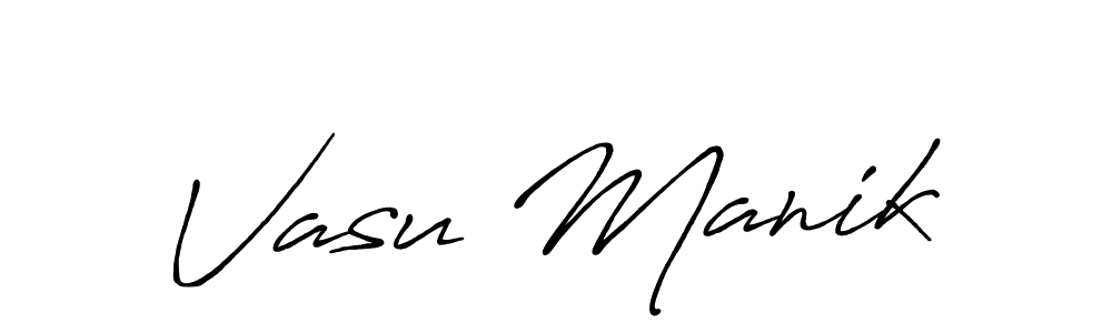 Also You can easily find your signature by using the search form. We will create Vasu Manik name handwritten signature images for you free of cost using Antro_Vectra_Bolder sign style. Vasu Manik signature style 7 images and pictures png