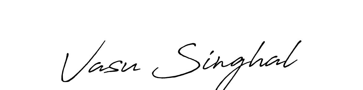 Vasu Singhal stylish signature style. Best Handwritten Sign (Antro_Vectra_Bolder) for my name. Handwritten Signature Collection Ideas for my name Vasu Singhal. Vasu Singhal signature style 7 images and pictures png