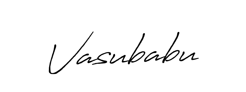 Make a beautiful signature design for name Vasubabu. With this signature (Antro_Vectra_Bolder) style, you can create a handwritten signature for free. Vasubabu signature style 7 images and pictures png