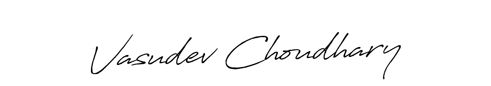 Vasudev Choudhary stylish signature style. Best Handwritten Sign (Antro_Vectra_Bolder) for my name. Handwritten Signature Collection Ideas for my name Vasudev Choudhary. Vasudev Choudhary signature style 7 images and pictures png