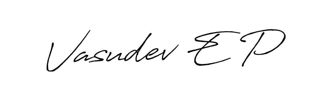 Make a beautiful signature design for name Vasudev E P. Use this online signature maker to create a handwritten signature for free. Vasudev E P signature style 7 images and pictures png