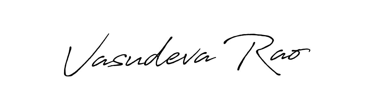 Make a beautiful signature design for name Vasudeva Rao. With this signature (Antro_Vectra_Bolder) style, you can create a handwritten signature for free. Vasudeva Rao signature style 7 images and pictures png