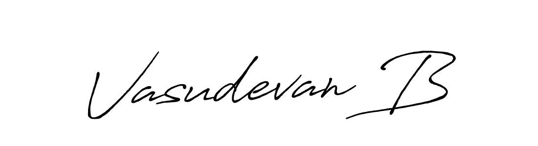 Use a signature maker to create a handwritten signature online. With this signature software, you can design (Antro_Vectra_Bolder) your own signature for name Vasudevan B. Vasudevan B signature style 7 images and pictures png
