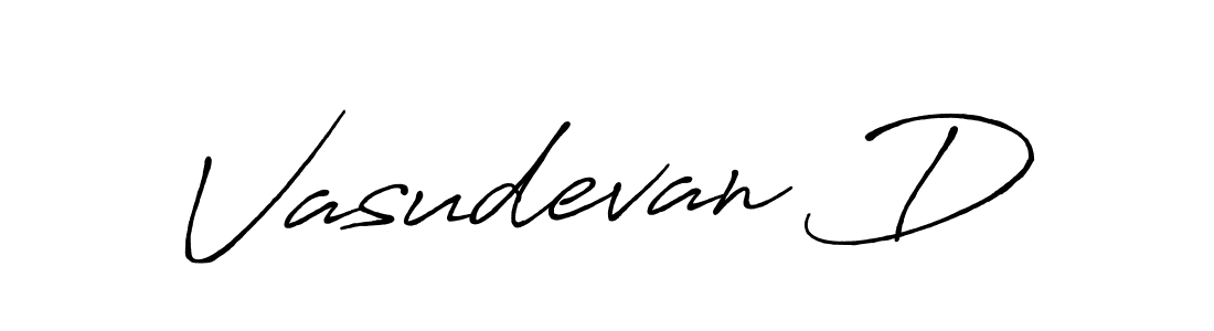 Make a beautiful signature design for name Vasudevan D. With this signature (Antro_Vectra_Bolder) style, you can create a handwritten signature for free. Vasudevan D signature style 7 images and pictures png