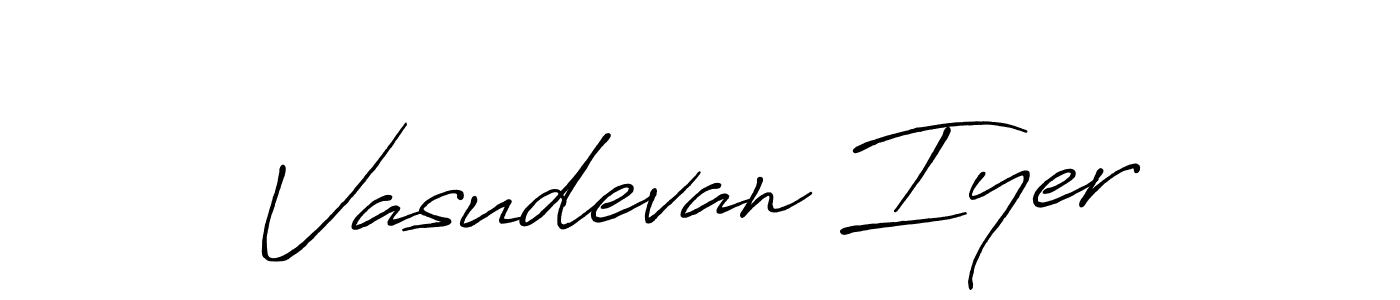 Vasudevan Iyer stylish signature style. Best Handwritten Sign (Antro_Vectra_Bolder) for my name. Handwritten Signature Collection Ideas for my name Vasudevan Iyer. Vasudevan Iyer signature style 7 images and pictures png