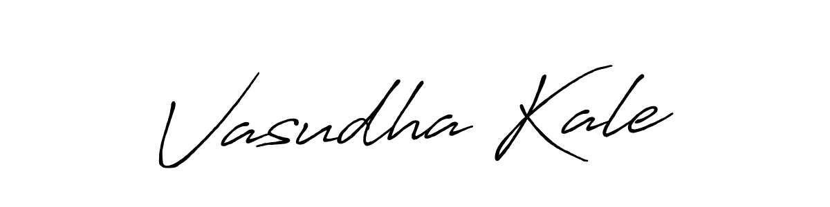 Make a beautiful signature design for name Vasudha Kale. With this signature (Antro_Vectra_Bolder) style, you can create a handwritten signature for free. Vasudha Kale signature style 7 images and pictures png