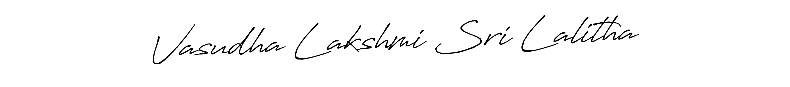 Use a signature maker to create a handwritten signature online. With this signature software, you can design (Antro_Vectra_Bolder) your own signature for name Vasudha Lakshmi Sri Lalitha. Vasudha Lakshmi Sri Lalitha signature style 7 images and pictures png