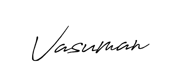 Use a signature maker to create a handwritten signature online. With this signature software, you can design (Antro_Vectra_Bolder) your own signature for name Vasuman. Vasuman signature style 7 images and pictures png