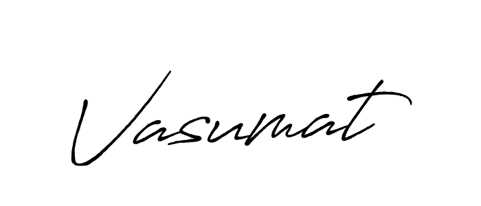 How to make Vasumat name signature. Use Antro_Vectra_Bolder style for creating short signs online. This is the latest handwritten sign. Vasumat signature style 7 images and pictures png