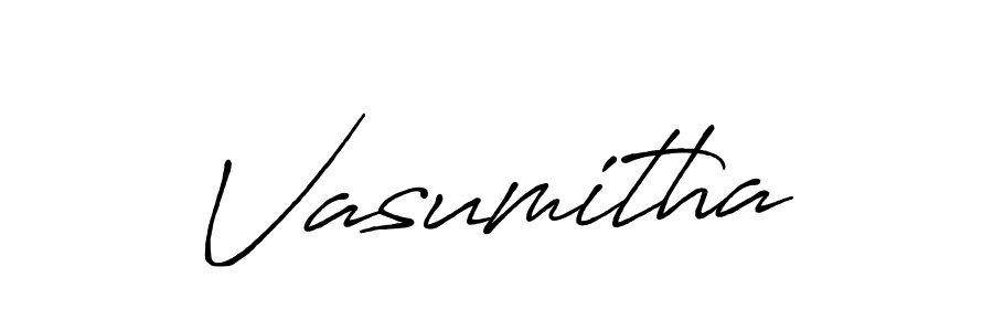 Make a beautiful signature design for name Vasumitha. With this signature (Antro_Vectra_Bolder) style, you can create a handwritten signature for free. Vasumitha signature style 7 images and pictures png