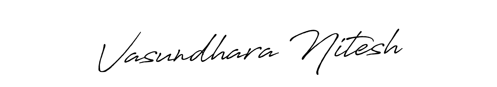 How to Draw Vasundhara Nitesh signature style? Antro_Vectra_Bolder is a latest design signature styles for name Vasundhara Nitesh. Vasundhara Nitesh signature style 7 images and pictures png