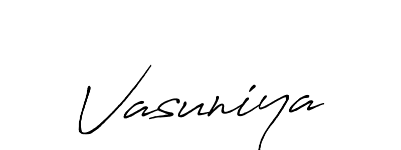 Also You can easily find your signature by using the search form. We will create Vasuniya name handwritten signature images for you free of cost using Antro_Vectra_Bolder sign style. Vasuniya signature style 7 images and pictures png