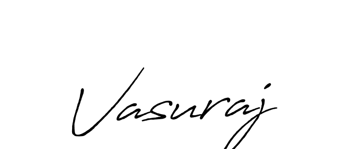 Make a beautiful signature design for name Vasuraj. With this signature (Antro_Vectra_Bolder) style, you can create a handwritten signature for free. Vasuraj signature style 7 images and pictures png