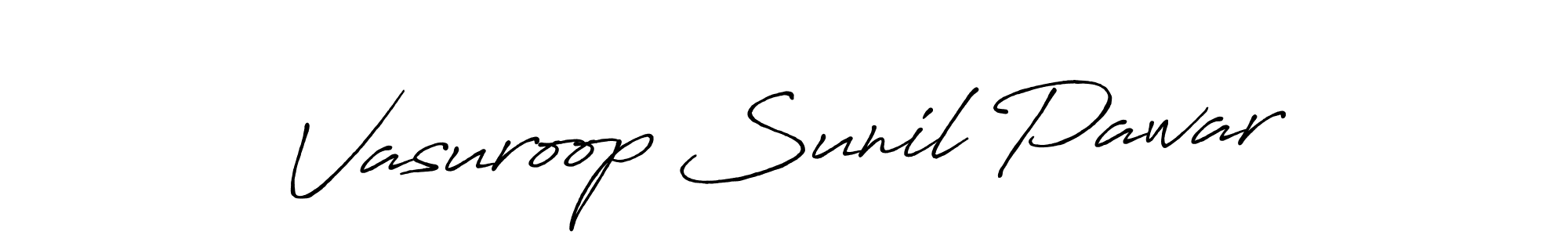 You should practise on your own different ways (Antro_Vectra_Bolder) to write your name (Vasuroop Sunil Pawar) in signature. don't let someone else do it for you. Vasuroop Sunil Pawar signature style 7 images and pictures png