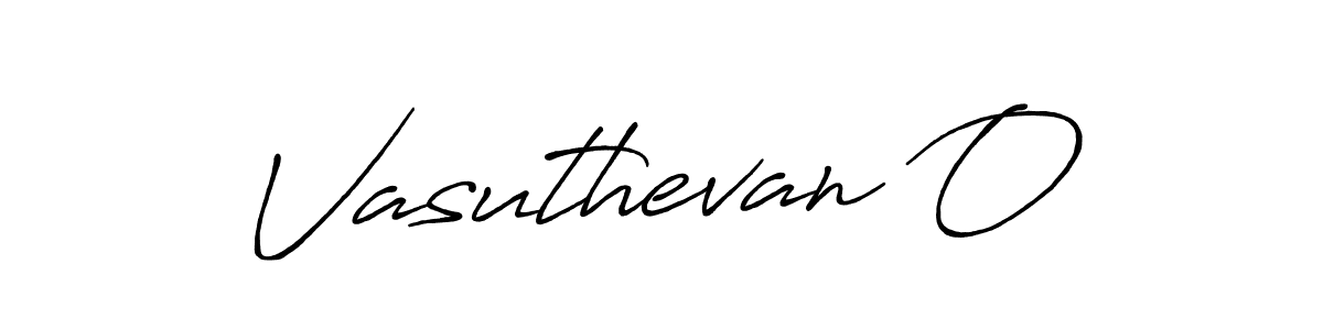 How to make Vasuthevan O name signature. Use Antro_Vectra_Bolder style for creating short signs online. This is the latest handwritten sign. Vasuthevan O signature style 7 images and pictures png