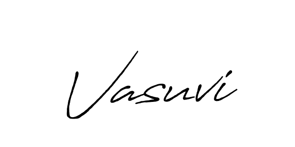 Vasuvi stylish signature style. Best Handwritten Sign (Antro_Vectra_Bolder) for my name. Handwritten Signature Collection Ideas for my name Vasuvi. Vasuvi signature style 7 images and pictures png