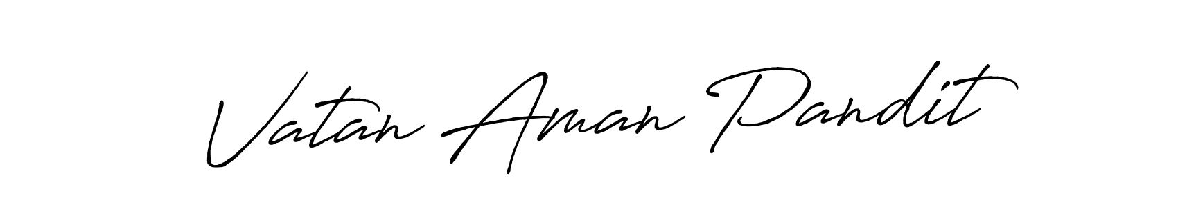 It looks lik you need a new signature style for name Vatan Aman Pandit. Design unique handwritten (Antro_Vectra_Bolder) signature with our free signature maker in just a few clicks. Vatan Aman Pandit signature style 7 images and pictures png