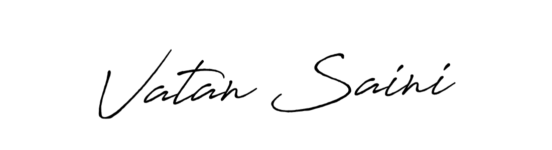 How to make Vatan Saini signature? Antro_Vectra_Bolder is a professional autograph style. Create handwritten signature for Vatan Saini name. Vatan Saini signature style 7 images and pictures png