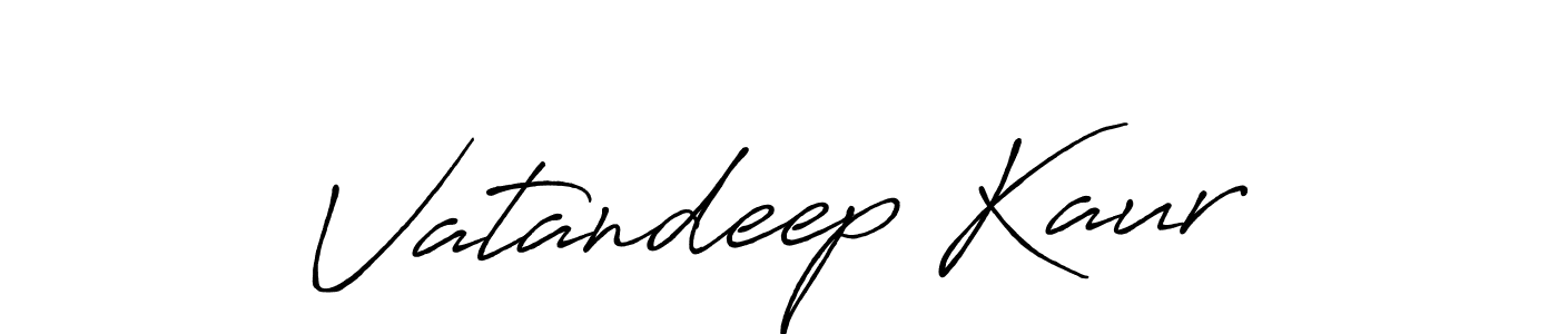 Also we have Vatandeep Kaur name is the best signature style. Create professional handwritten signature collection using Antro_Vectra_Bolder autograph style. Vatandeep Kaur signature style 7 images and pictures png