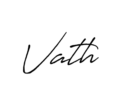 Use a signature maker to create a handwritten signature online. With this signature software, you can design (Antro_Vectra_Bolder) your own signature for name Vath. Vath signature style 7 images and pictures png