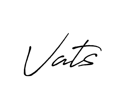 Create a beautiful signature design for name Vats. With this signature (Antro_Vectra_Bolder) fonts, you can make a handwritten signature for free. Vats signature style 7 images and pictures png