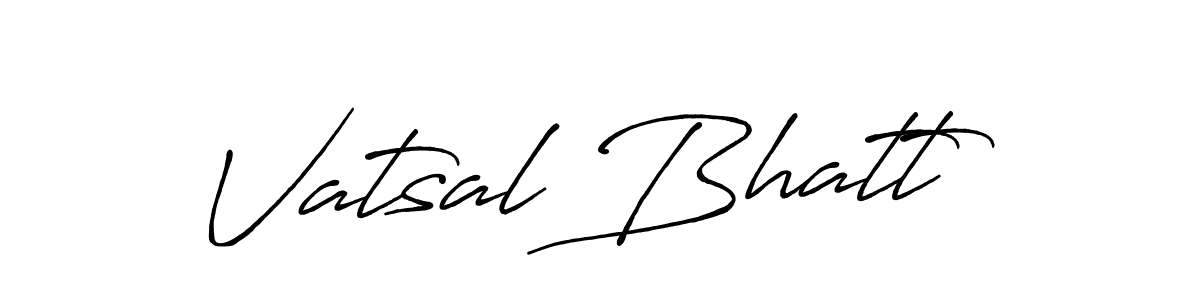 Design your own signature with our free online signature maker. With this signature software, you can create a handwritten (Antro_Vectra_Bolder) signature for name Vatsal Bhatt. Vatsal Bhatt signature style 7 images and pictures png