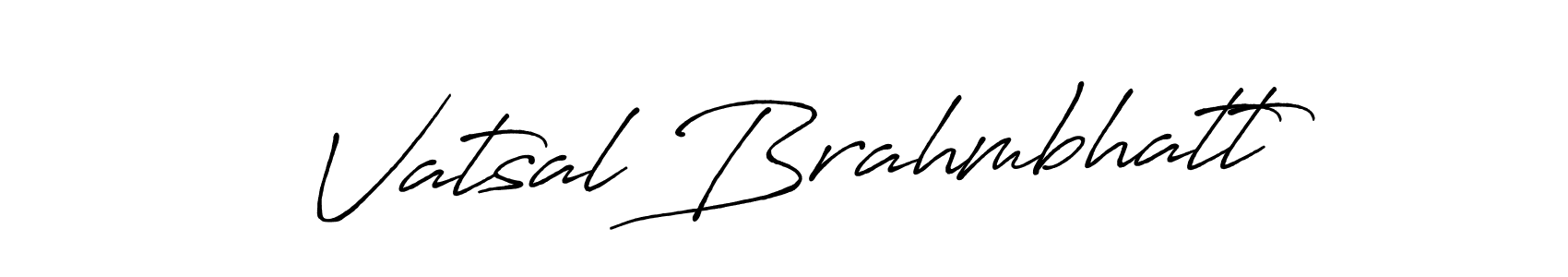 Vatsal Brahmbhatt stylish signature style. Best Handwritten Sign (Antro_Vectra_Bolder) for my name. Handwritten Signature Collection Ideas for my name Vatsal Brahmbhatt. Vatsal Brahmbhatt signature style 7 images and pictures png