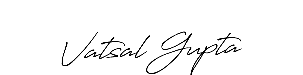 Vatsal Gupta stylish signature style. Best Handwritten Sign (Antro_Vectra_Bolder) for my name. Handwritten Signature Collection Ideas for my name Vatsal Gupta. Vatsal Gupta signature style 7 images and pictures png