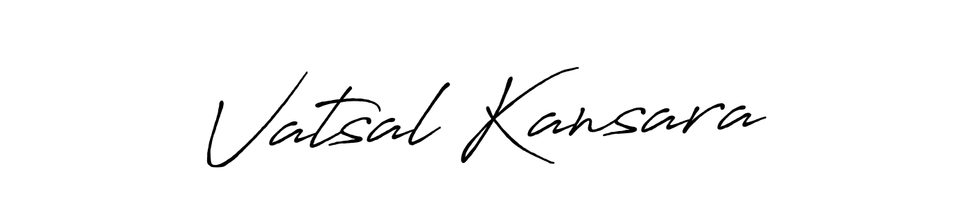 Create a beautiful signature design for name Vatsal Kansara. With this signature (Antro_Vectra_Bolder) fonts, you can make a handwritten signature for free. Vatsal Kansara signature style 7 images and pictures png