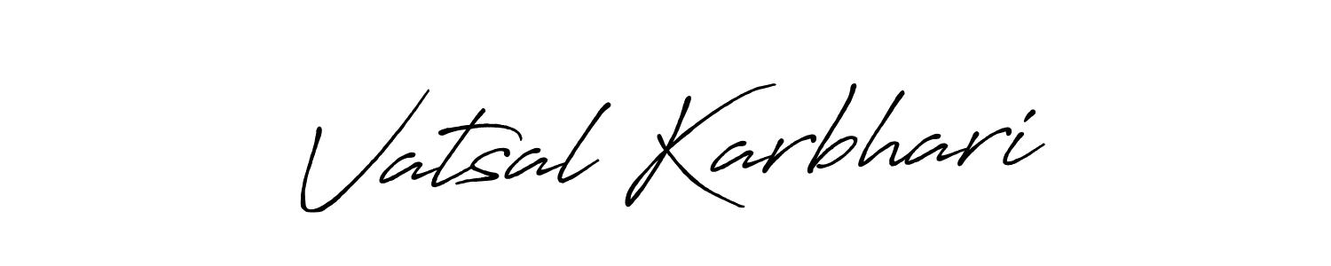 Also we have Vatsal Karbhari name is the best signature style. Create professional handwritten signature collection using Antro_Vectra_Bolder autograph style. Vatsal Karbhari signature style 7 images and pictures png