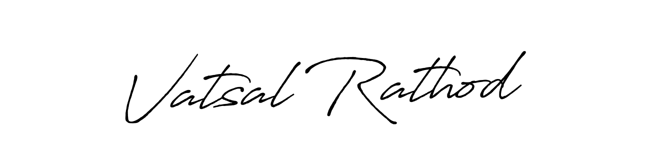 Make a beautiful signature design for name Vatsal Rathod. With this signature (Antro_Vectra_Bolder) style, you can create a handwritten signature for free. Vatsal Rathod signature style 7 images and pictures png