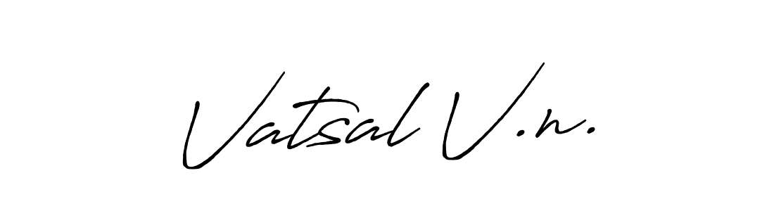 How to Draw Vatsal V.n. signature style? Antro_Vectra_Bolder is a latest design signature styles for name Vatsal V.n.. Vatsal V.n. signature style 7 images and pictures png