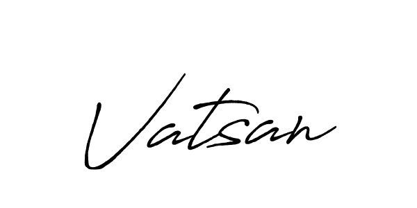 Create a beautiful signature design for name Vatsan. With this signature (Antro_Vectra_Bolder) fonts, you can make a handwritten signature for free. Vatsan signature style 7 images and pictures png