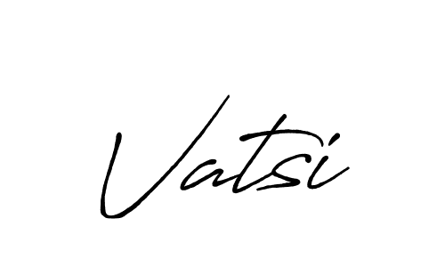 How to make Vatsi name signature. Use Antro_Vectra_Bolder style for creating short signs online. This is the latest handwritten sign. Vatsi signature style 7 images and pictures png