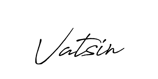 Create a beautiful signature design for name Vatsin. With this signature (Antro_Vectra_Bolder) fonts, you can make a handwritten signature for free. Vatsin signature style 7 images and pictures png