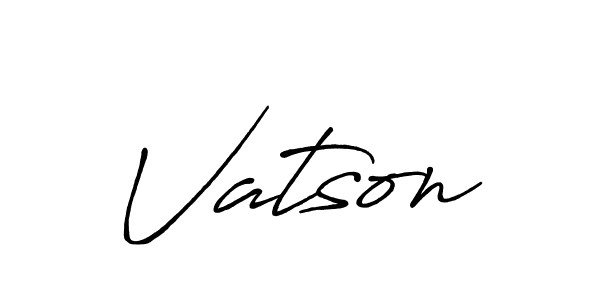 How to make Vatson name signature. Use Antro_Vectra_Bolder style for creating short signs online. This is the latest handwritten sign. Vatson signature style 7 images and pictures png