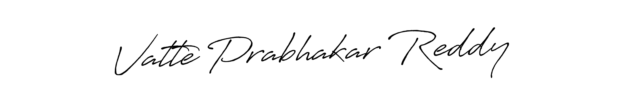 The best way (Antro_Vectra_Bolder) to make a short signature is to pick only two or three words in your name. The name Vatte Prabhakar Reddy include a total of six letters. For converting this name. Vatte Prabhakar Reddy signature style 7 images and pictures png