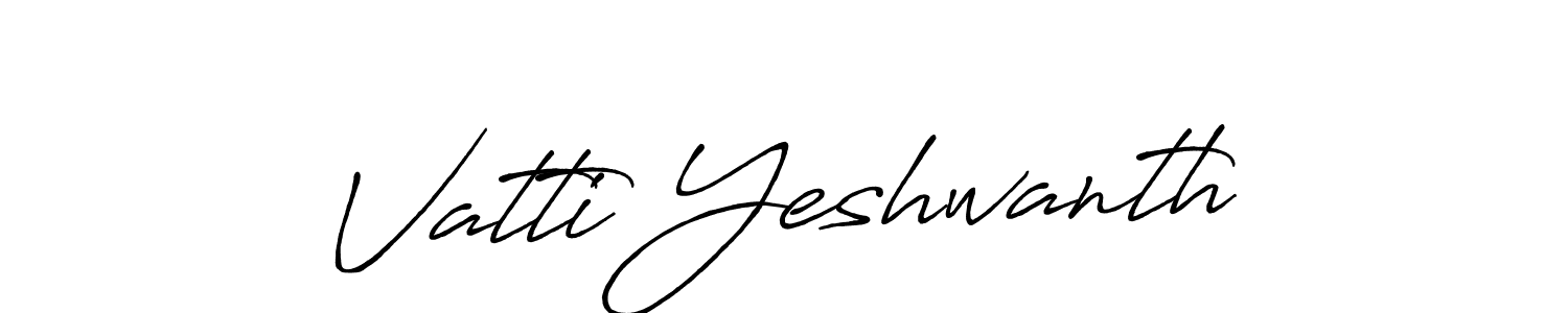 Vatti Yeshwanth stylish signature style. Best Handwritten Sign (Antro_Vectra_Bolder) for my name. Handwritten Signature Collection Ideas for my name Vatti Yeshwanth. Vatti Yeshwanth signature style 7 images and pictures png