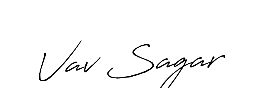 How to make Vav Sagar name signature. Use Antro_Vectra_Bolder style for creating short signs online. This is the latest handwritten sign. Vav Sagar signature style 7 images and pictures png