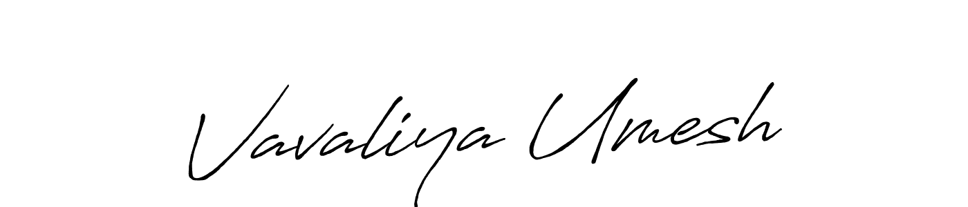 Design your own signature with our free online signature maker. With this signature software, you can create a handwritten (Antro_Vectra_Bolder) signature for name Vavaliya Umesh. Vavaliya Umesh signature style 7 images and pictures png