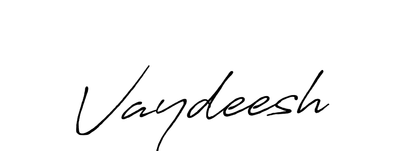 Vaydeesh stylish signature style. Best Handwritten Sign (Antro_Vectra_Bolder) for my name. Handwritten Signature Collection Ideas for my name Vaydeesh. Vaydeesh signature style 7 images and pictures png