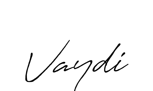 if you are searching for the best signature style for your name Vaydi. so please give up your signature search. here we have designed multiple signature styles  using Antro_Vectra_Bolder. Vaydi signature style 7 images and pictures png