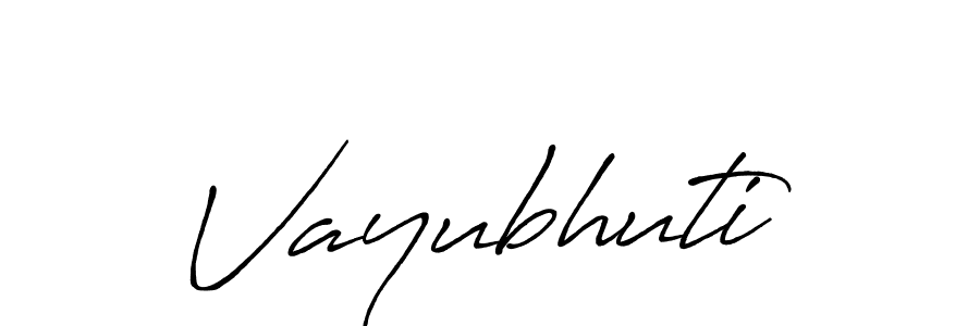 Make a beautiful signature design for name Vayubhuti. With this signature (Antro_Vectra_Bolder) style, you can create a handwritten signature for free. Vayubhuti signature style 7 images and pictures png