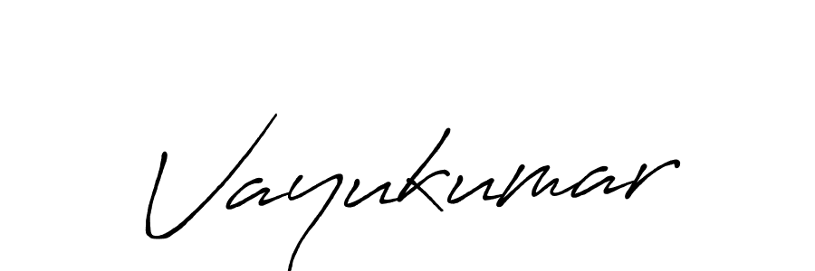 Create a beautiful signature design for name Vayukumar. With this signature (Antro_Vectra_Bolder) fonts, you can make a handwritten signature for free. Vayukumar signature style 7 images and pictures png